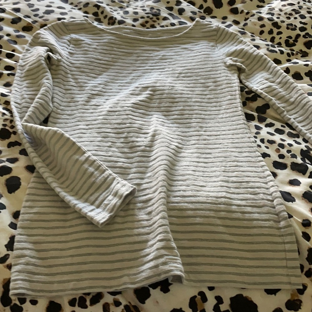 Loft silver striped Artist t shirt